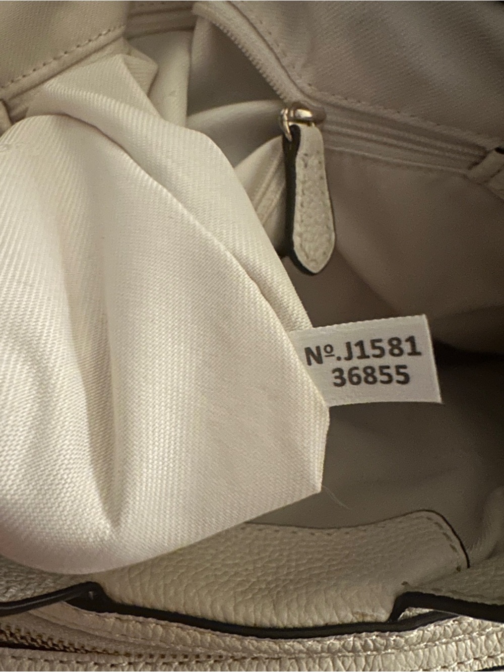 COACH Turnlock Edie Shoulder Bag | Chalk Pebble Leather | Gold Hardware - Picture 7 of 8